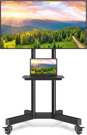 TV Stand (height adjustable - with wheels) For up to 80" TV