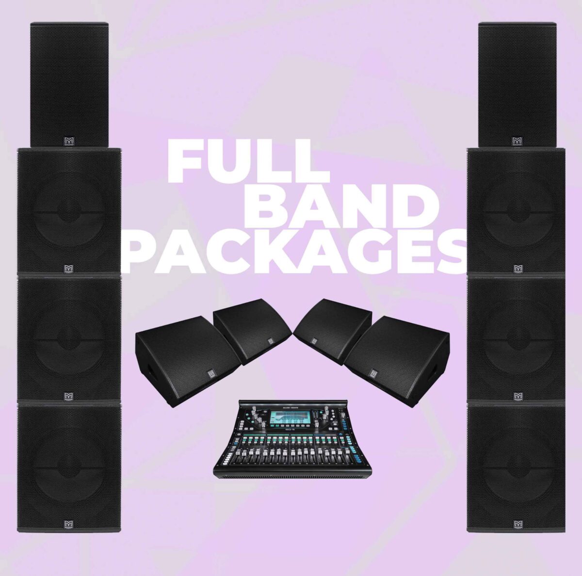 Moventra AV Hire. Full Band PA System packages.