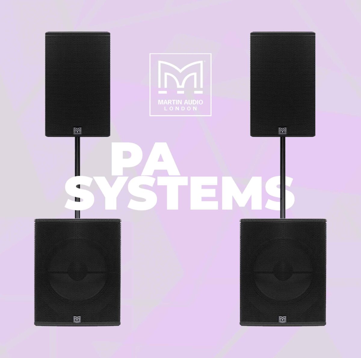 Moventra AV Hire. PA Speaker systems